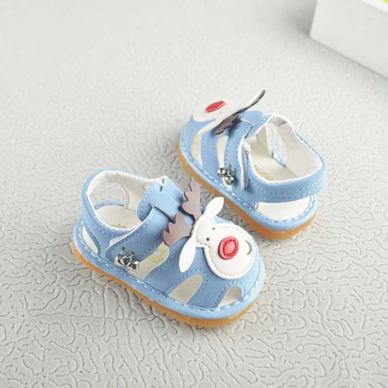 Baby Sandals Sneakers for Girls Cute Infant Lovely Sandals Cartoon Cattle Soft Bottom Non-slip Princess Shoes Kids Girl Shoes