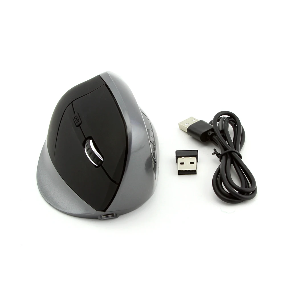 Wireless 2.4G Vertical Mouse Rechargeable Ergonomic Optical USB Mice 1600 DPI Computer Gaming Mause For Xiaomi Laptop PC Gamer