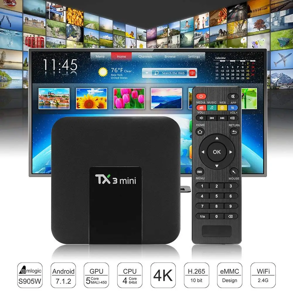 Hot 2018 Android 7.1 Smart TV Box Amlogic S905W Quad-core 1GB/8GB 2GB/16GB WiFi 4K TV Box HD Media Player Tvbox Set-top Box Hot 2018 Android 7.1 Smart TV Box Amlogic S905W Quad-core 1GB/8GB 2GB/16GB WiFi 4K TV Box HD Media Player Tvbox Set-top Box