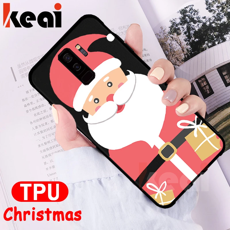 

Christmas Pattern Protective Cases For Samsung Galaxy S8 S9 Plus Case Soft TPU Silicone Back Cover For Samsung Note 8 9 S8 Shell