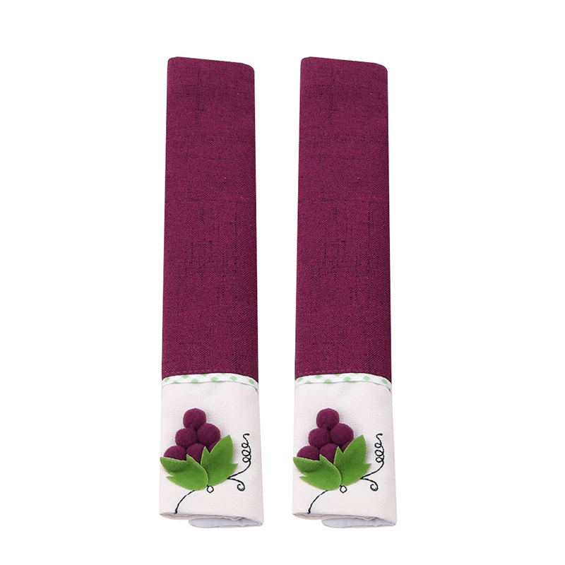

1 Pair Cotton Refrigerator Handle Cover Practical Doorknob Door Handle Cover Double-door Fridge Gloves Kitchen Tools