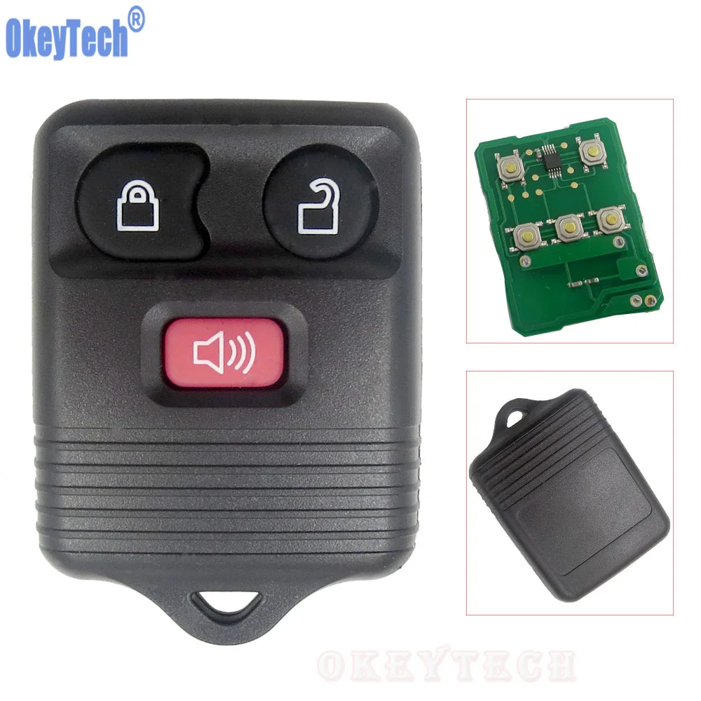 OkeyTech Car Remote Key 3 Buttons For Ford Keyless Entry Remote Control Car Key Fob Clicker Transmitter 315 433MHZ Exchange P28