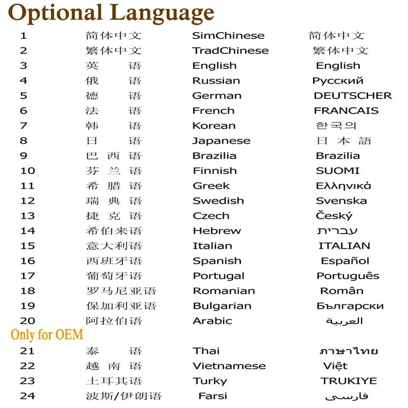 language optional