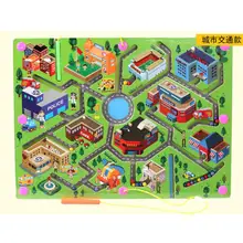 Магнитная палочка мраморные лабиринты животных лабиринт Развивающие детские деревянные родителей семейные игры игрушки