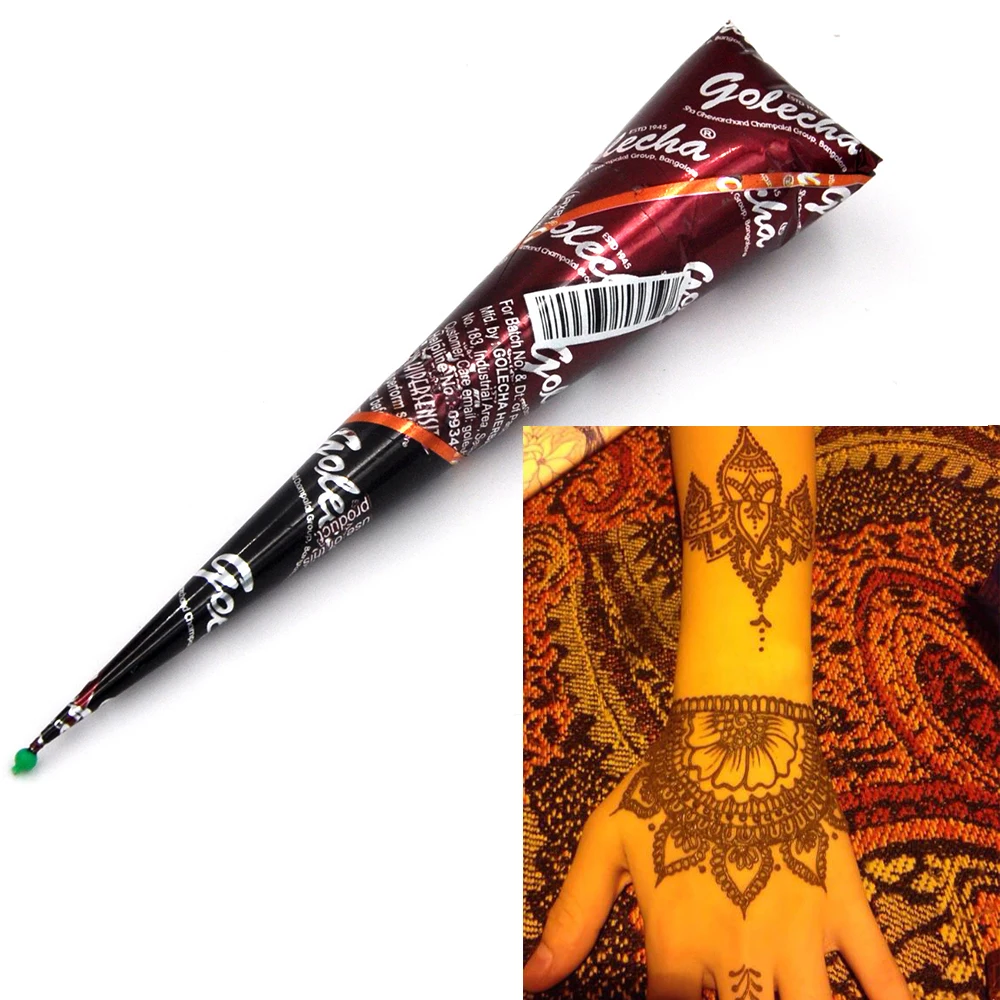 1 Buah Warna Coklat Henna Mehandi Cone 2019 Tangan Panas Tubuh Seni