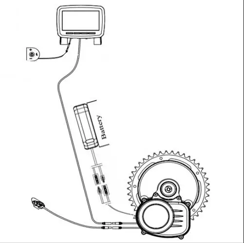 Европейский или китайский стоковый 36 в 250 Вт или 350 Вт 42 т VLCD5 TSDZ2 Электрический велосипед центральный Средний мотор с дроссельной заслонкой e-тормозной рычаг