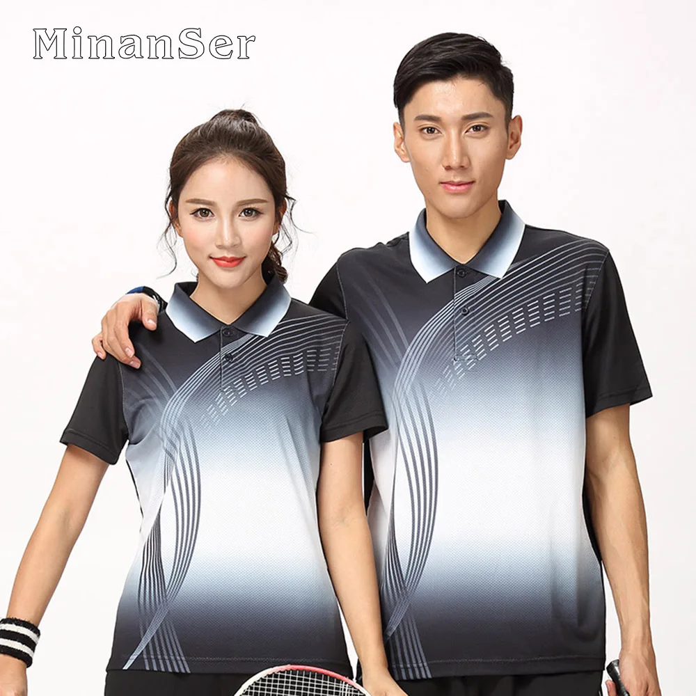 

Free Custom Name Badminton wear shirt Women/Men's , sports Tennis shirt , Table Tennis shirt , Quick dry sports wear shirt 8811