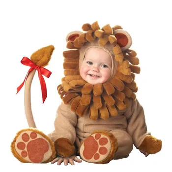 

Boys girls Christmas Halloween Costumes Infant Baby Girls Rompers Jumpsuits Animal lion Cosplay Toddlers Clothes