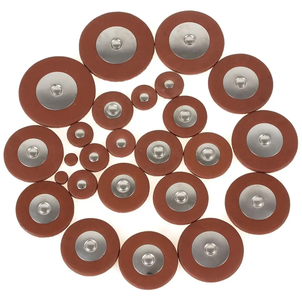 

25 pcs Professional Leather Tenor Saxophone Pads Orange Sax Pads Replacement Woodwind Musical Instruments Parts & Accesso