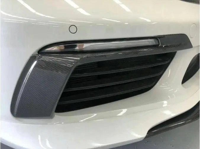 Углеродное волокно Передняя голова губы разветвители Задняя накладка на багажник бампер диффузор боковая юбка для Porsche Cayman Boxster 718 - Цвет: SPLITTERS