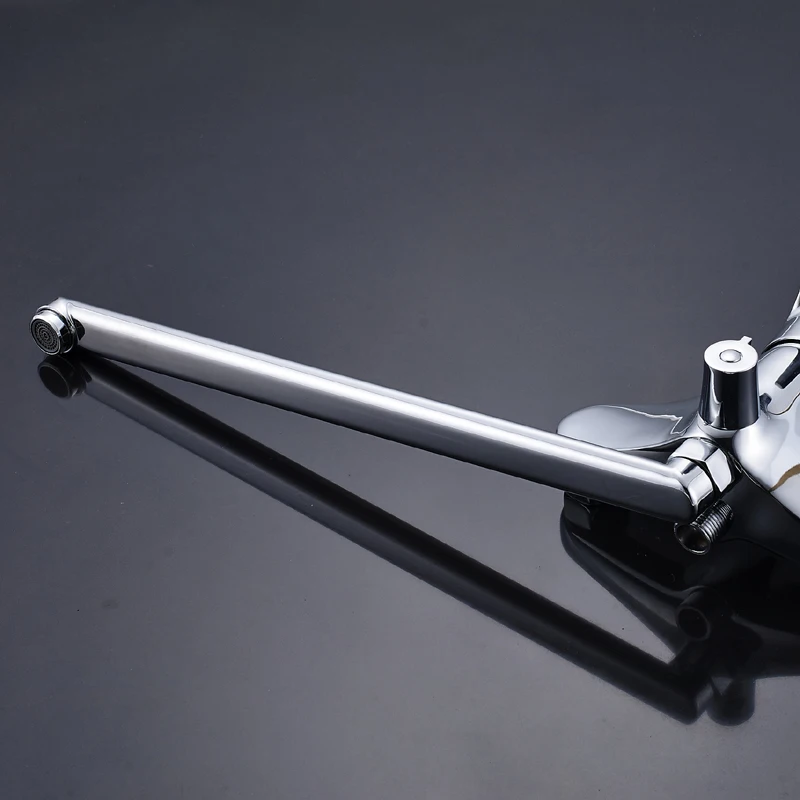 quyanre frap bathroom shower faucet Bathroom Mixer 40cm stainless steel long nose outlet brass shower faucet5