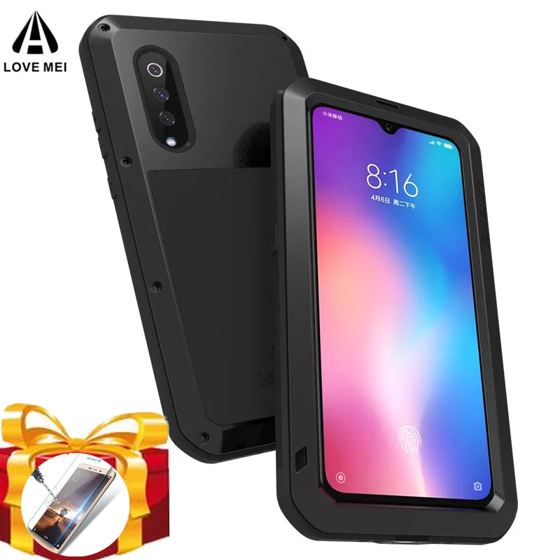 Мощный чехол Love Mei для Xiaomi Mi 9 высококачественный водонепроницаемый ударопрочный