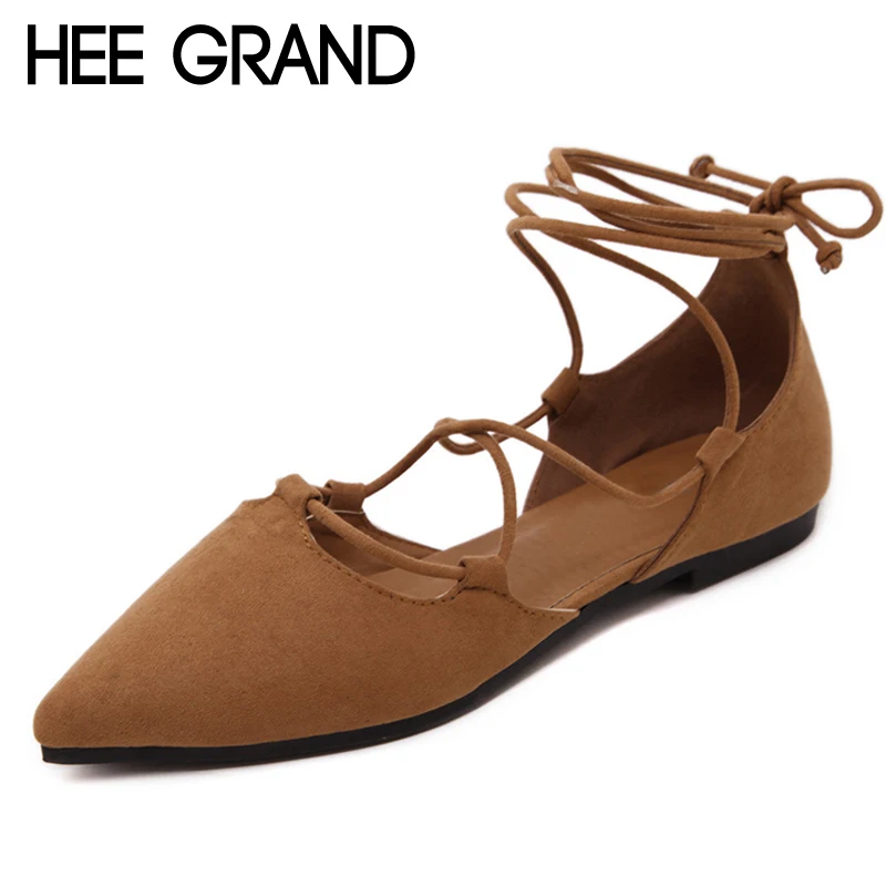 HEE GRAND/2018 балетки на плоской подошве повседневная обувь с перекрестной шнуровкой