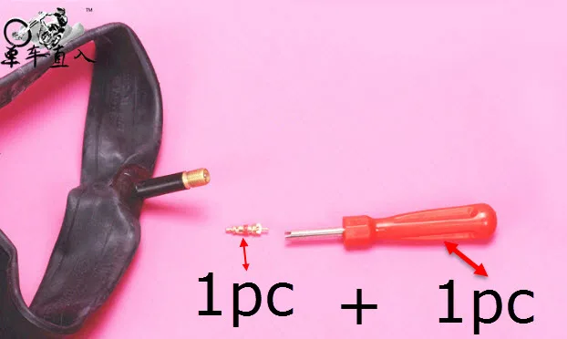 2 шт Велосипедные клапаны Велосипеды шток клапана стержень для удаления велосипедный клапан стволовых отвертка+ велопокрышки Медь автомобильный ниппель демонтаж сердцевины клапана инструмент для ремонта - Цвет: Z10000617PY1