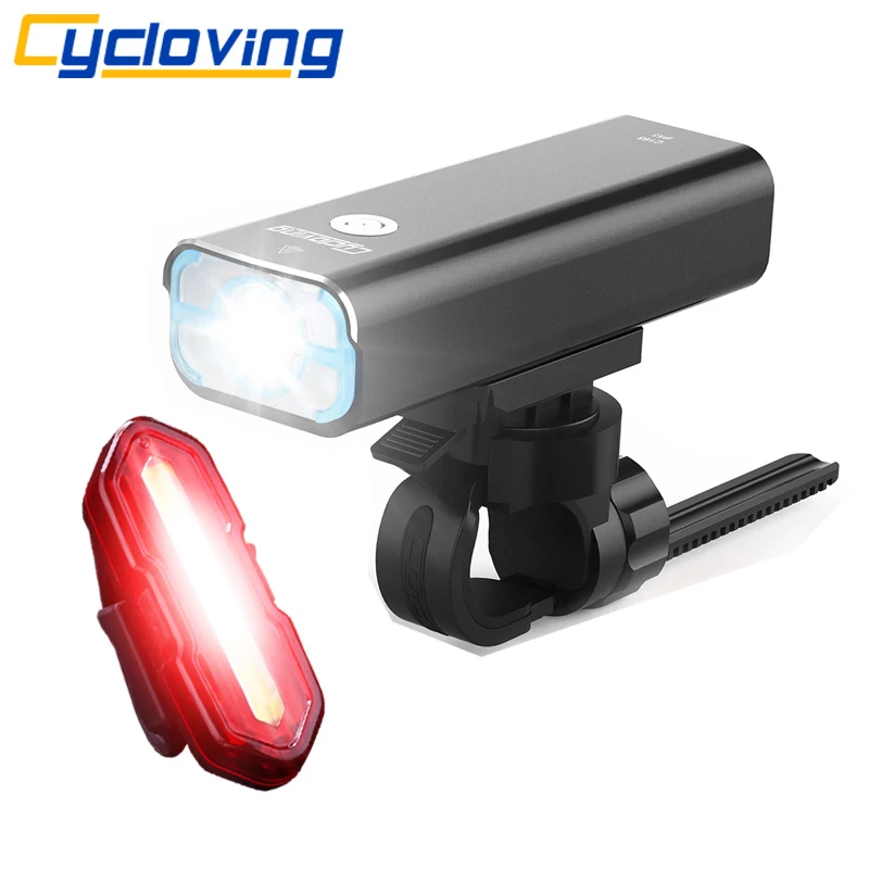 

Cycloving bike light led Bicycle light Headlight and X6 COB LED Bike tail light rear light 5modes BIKE Accessories