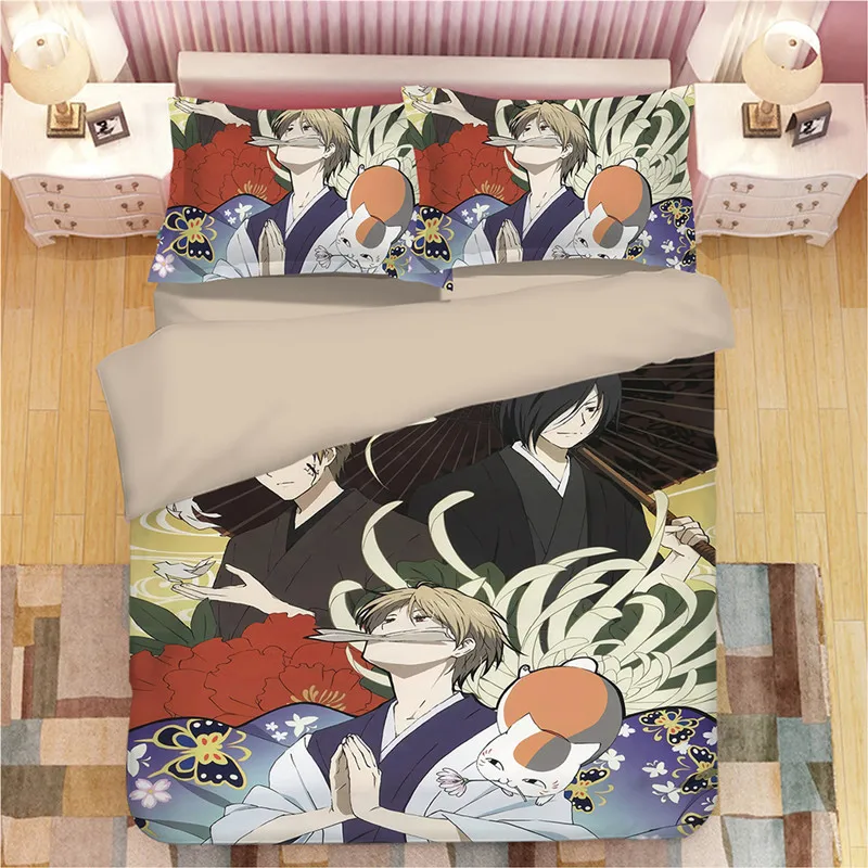Одеяло/одеяло с принтом из аниме Natsume's Book of Friends для взрослых спальни 3 шт.