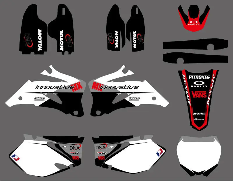 

0016 Style TEAM GRAPHICS & BACKGROUNDS DECALS STICKERS Kits For Yamaha YZ250F YZ450F 2006 2007 2008 2009 YZ 250F 450F