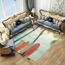 3D принт, летний праздник, тропический вид, кухонный пол, коврик из полиэстера, противоскользящий ковер, спальня гостиная, ковер для ванной комнаты, коврик для ног