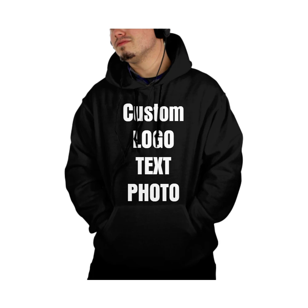 

Custom Hoodies Logo Text Photo Men Personalized Team Family Customize Sweatshirt Polluver Customization Clothes