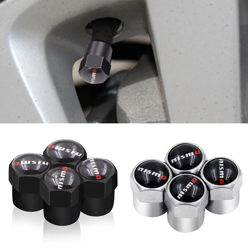

4PCS Auto Car-Styling Car Emblems Case Tire Valve Caps fit for Nissan nismo New Qashqai Murano X Trail X-trail Teana 2015 2016