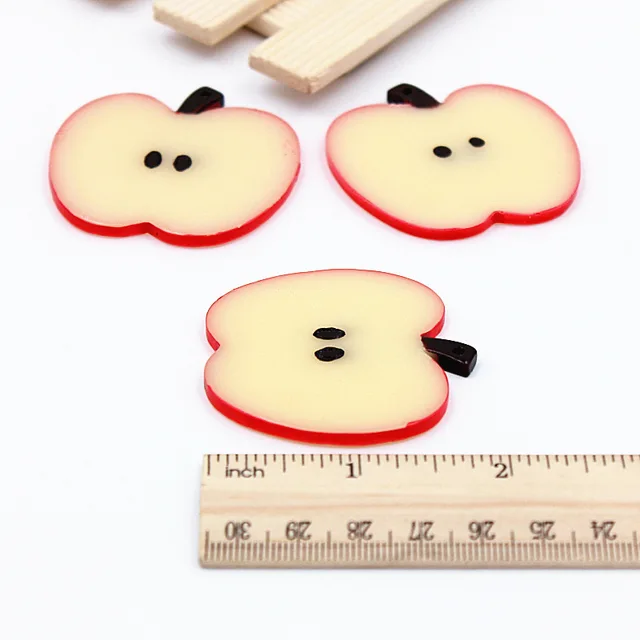 1pcs Apple slices Artificial Fruit Decorative Plastic Fruit Fake Plant