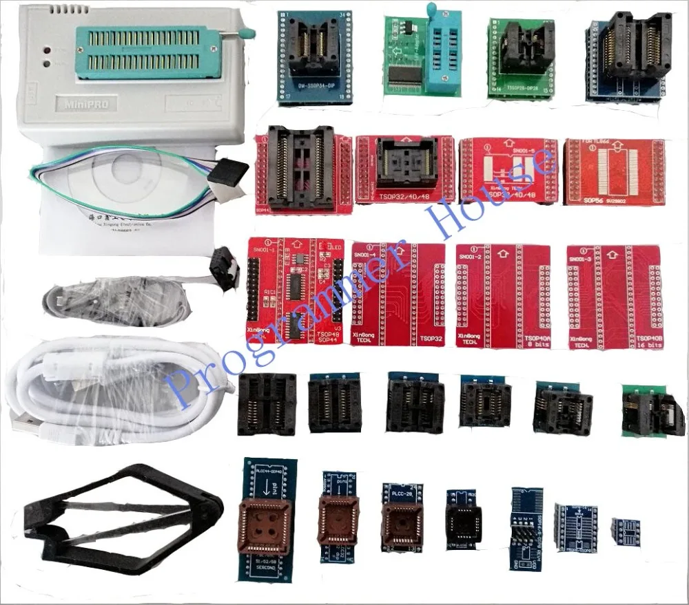  100% New V9.00 TL866CS TL866A TL866II Plus Universal minipro programmer TL866 nand flash AVR PIC Bi