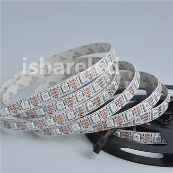 

5m 5V SK6812 60LEDs/m WHITE PCB 60LEDs/m BLACK SMD 5050 RGB Dream addressable Color Pixel LED IP20 Strip Light