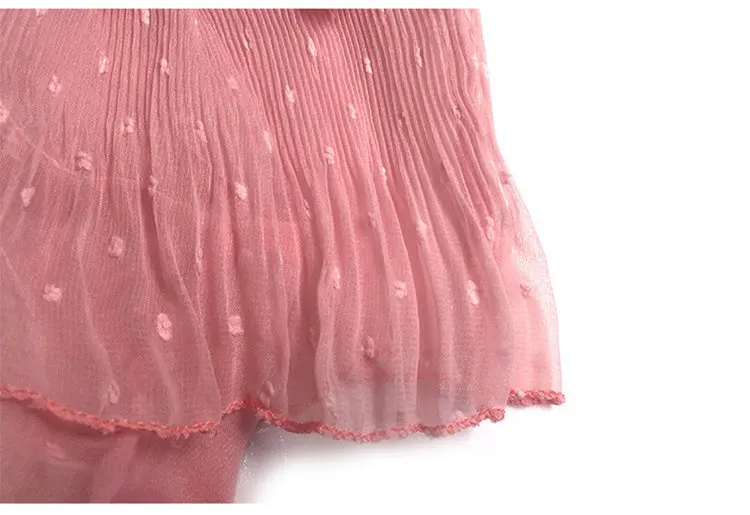 2018 Summer Dress Women Fashion Chiffon Ruffle Dresses Pink Lace Patchwork Vestidos Mujer Print Off Shoulder Dress Robe Femme (8)