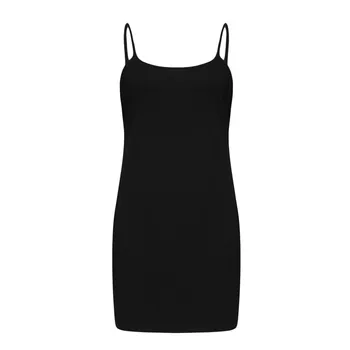 

MIARHB Summer NEW Fashion Women's Sling Casual Plus Size O-neck Sling Solid Color Sleeveless Vest Slim Mini Dress Freeship N4