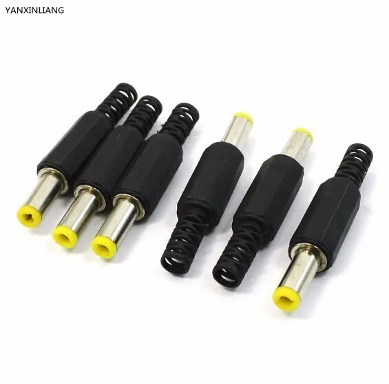 

5PCS Black 4.0mm x 1.7mm DC Power Male Plug Jack Adapter