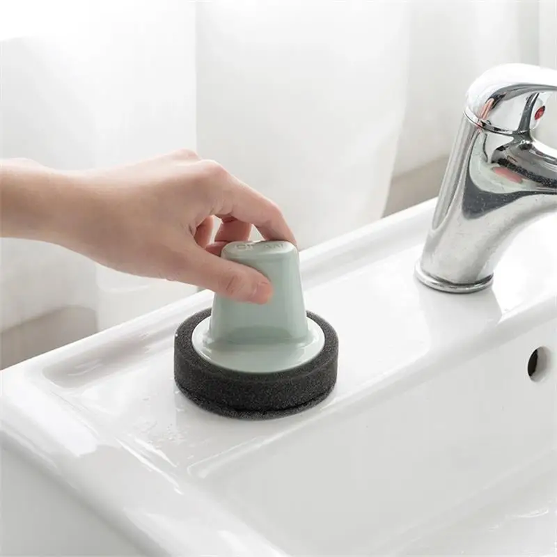 

1 Pcs Tray Sponge Cleaning Brush Kitchen Countertop Decontamination Descaling Scouring Pad Dish Bowl Sink Washing Tool