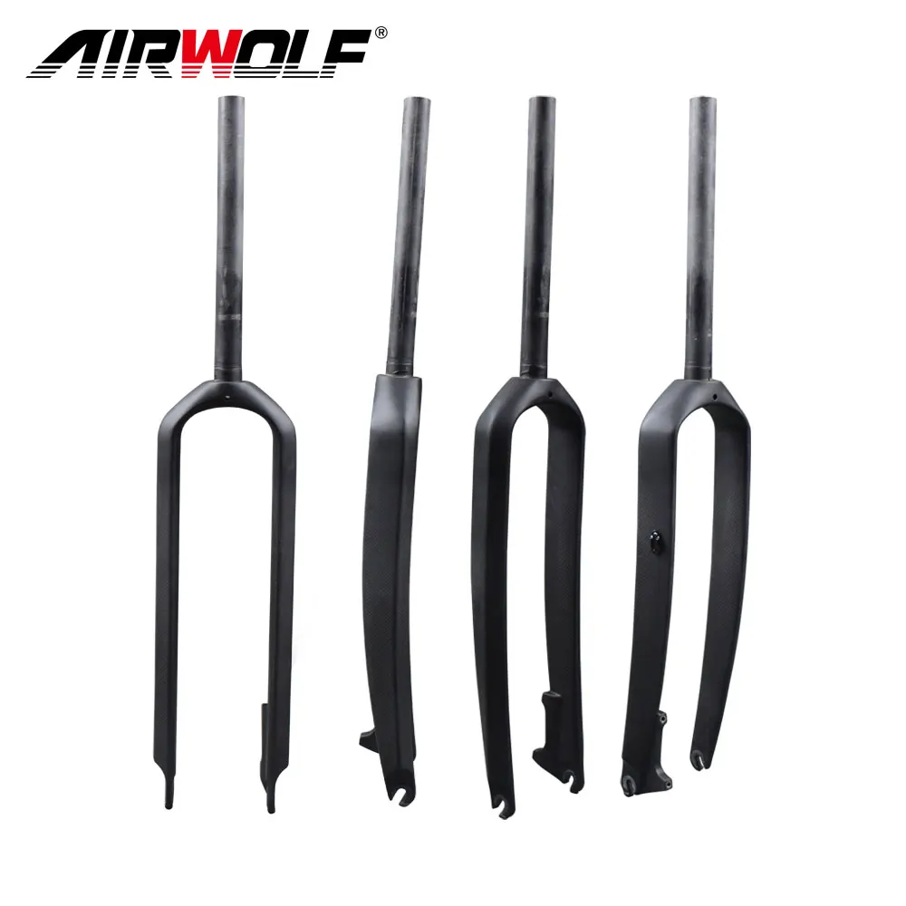 

Axle size 100*10.5 carbon forks 1-1/8 steerer fork 26 disc brake 3K carbon fork mtb 459/470mm length rigid mtb fork