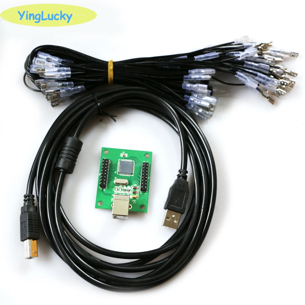  xin mo 2 Players Arcade to USB Controller Adapter Joystick Connector Cable Wiring Kit For MAME Keyb