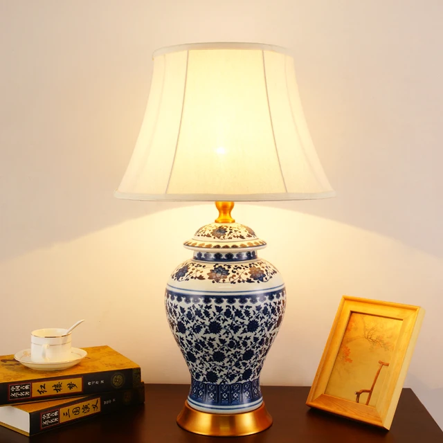 Chinese Antique Blue And White Ceramic Table Lamp Desk Lamps Chinese Antique Blue And White Ceramic Table Lamp Desk Lamps Porcelain Jingdezhen For Living