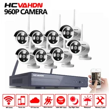 Новые Plug and Play Беспроводной безопасности Системы 8CH NVR комплект 960 P HD Водонепроницаемый Крытый Открытый IP WI-FI Камеры Скрытого видеонаблюдения Системы