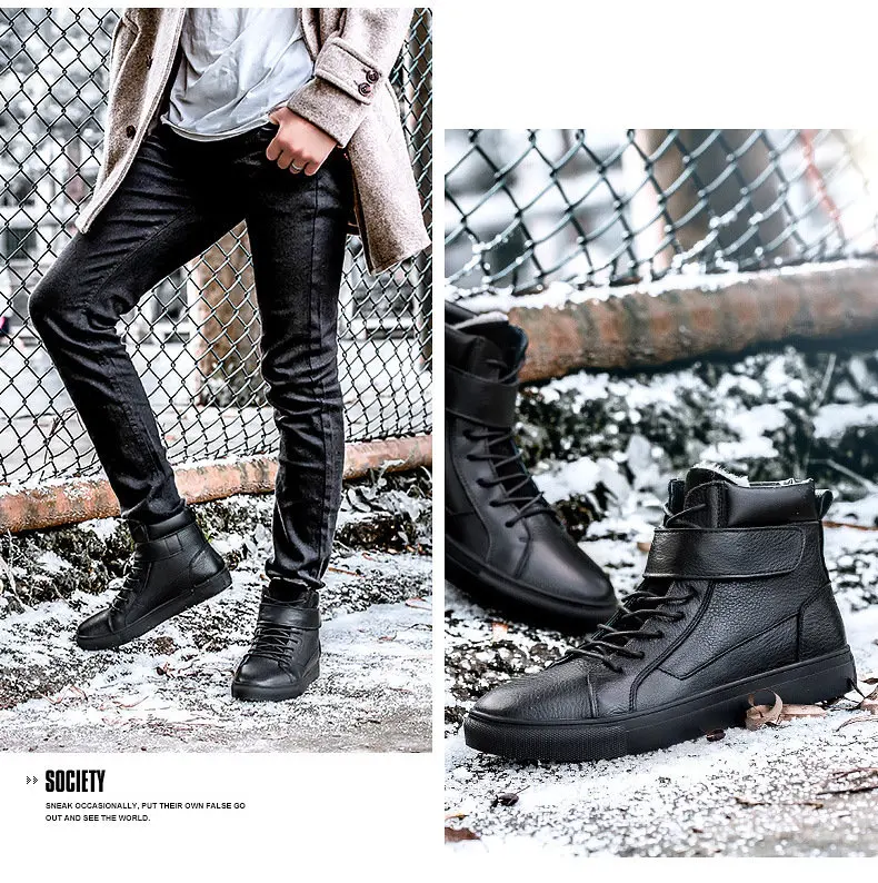 Merkmak/Большие размеры 36-48; сезон осень-зима; теплые мужские ботинки на меху наивысшего качества; красивые удобные Брендовые повседневные ботинки из натуральной кожи