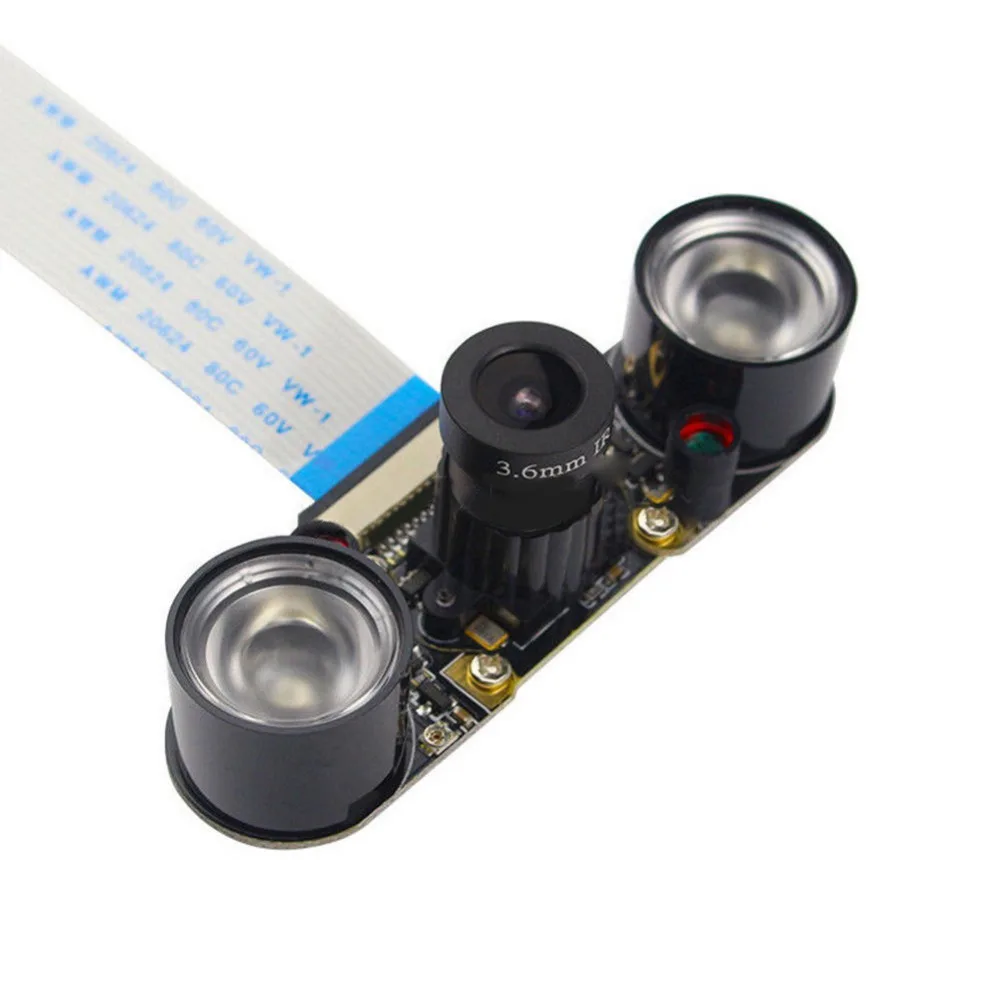 Raspberry Pi 3B/3B+ Ручная IR-CUT камера ночного видения с регулируемым фокусом 5MP HD веб-камера 1080 p видео с 2 шт. заполняющий свет LE модуль
