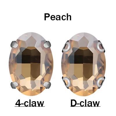 Мульти размер D коготь четыре когти кристаллы Стекло Стразы для шитья Srass не исправление стразы дизайн одежды Стразы для одежды - Цвет: peach