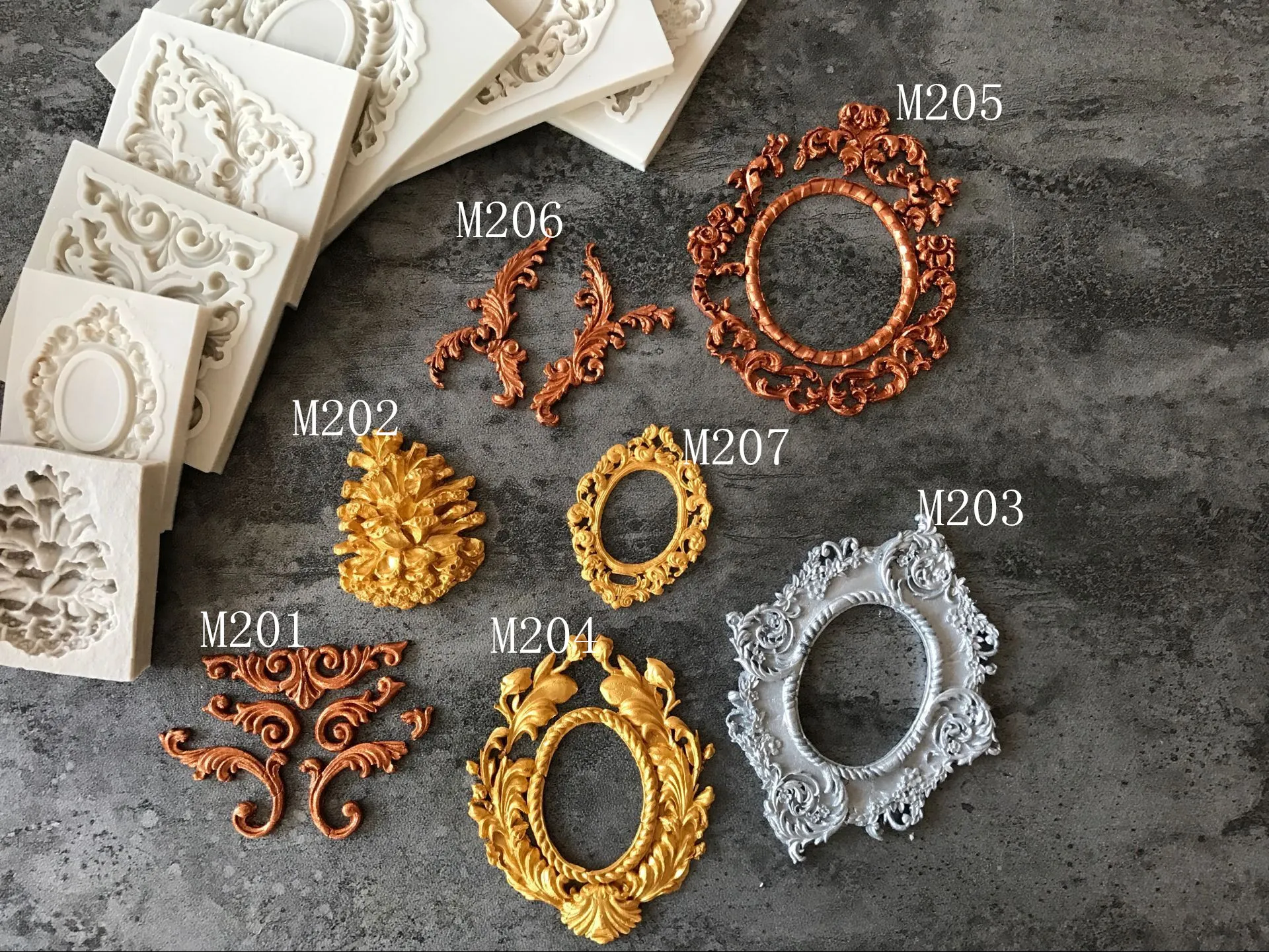 

The mold frame of hollow relief border sugar silicone mold M201