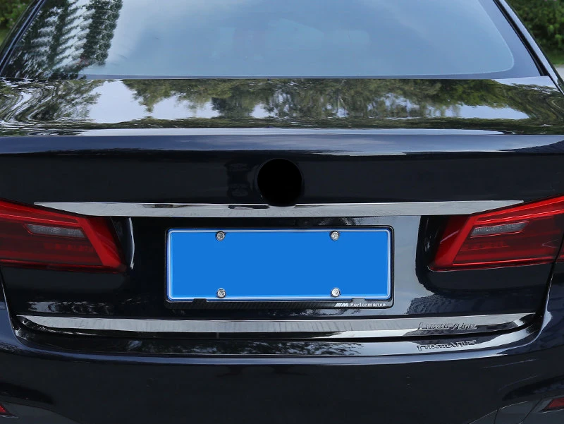 Для BMW 5 серии G30 2017 2018 крышка багажника из нержавеющей стали и молдинговая заднего