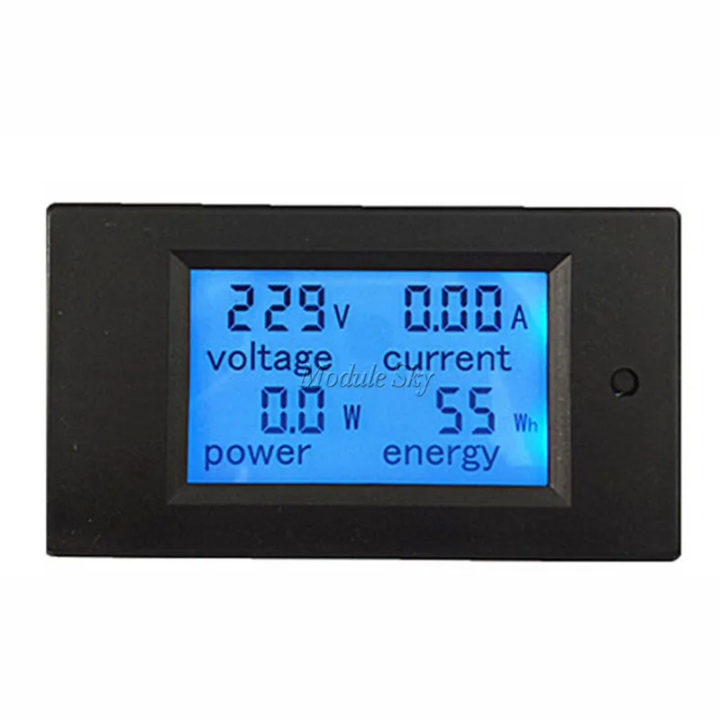 

AC 80V-260V 20A Digital LCD Display Digital Current Panel Power Meter Monitor Power Energy Ammeter Voltmeter