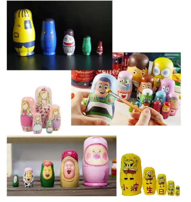 Оригинальная деревянная DIY Создание матрешки игрушка ремесла