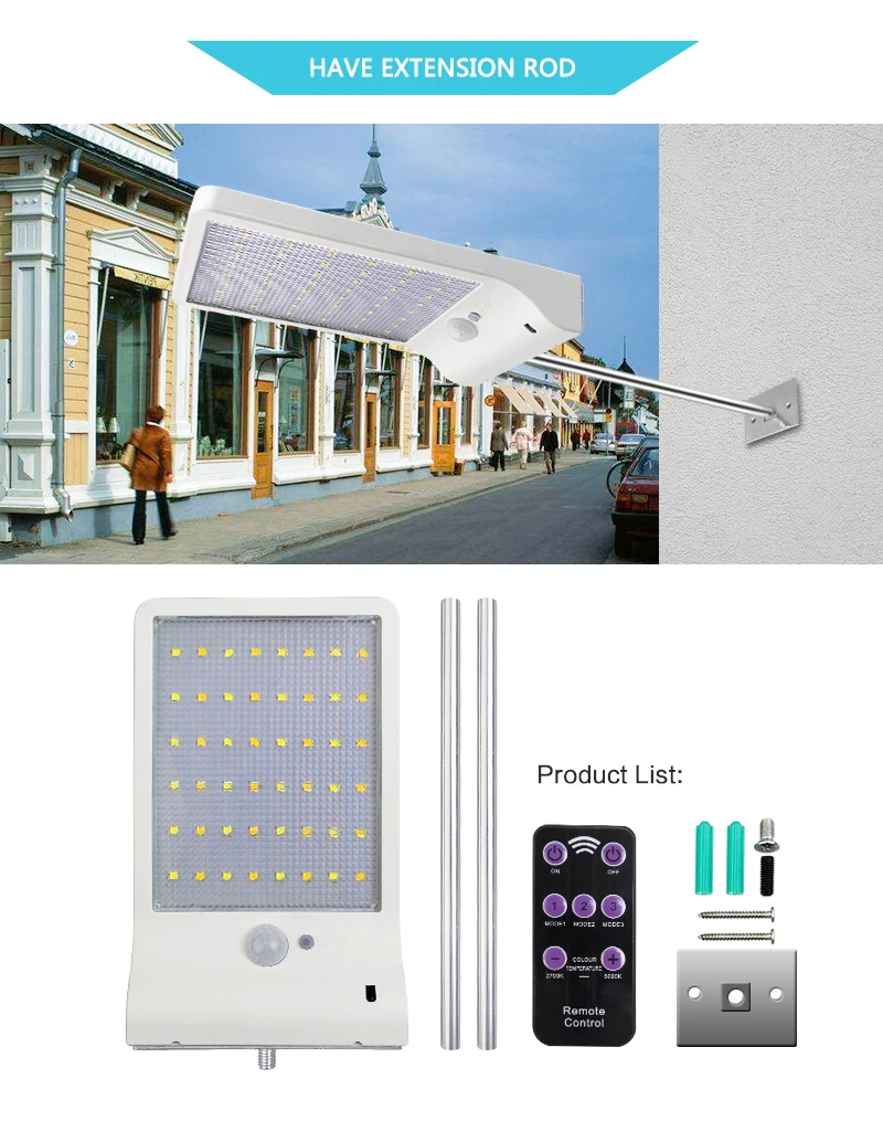 Remoto ao ar Iluminação com Pir Sensor de Movimento Quente à Prova Led de Controle Livre Parede Branco & Dlamp Água Jardim Rua Lâmpada Solar 48 Luz 11 livre iluminação com pir sensor de movimento