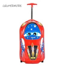 Милый автомобиль чемодан колёса высокое качество детей сумки на колёсиках Spinner дети дорожные сумки Carry on Дело Тележки
