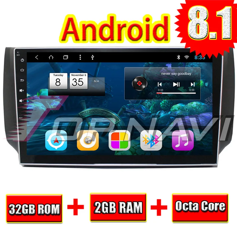 Головное устройство автомобиля для Nissan SYLPHY 2012 2013 2014 2015 2016 Android 8 1 10 ''Topnavi Авто GPS