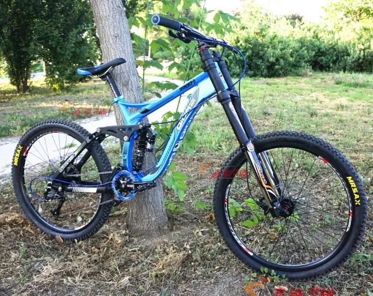 Sale Kalosse  190mm travel  DH mountain bike     8/9/10/11  speed  full suspension  26*2.4er AM/FR   Hydraulic  brakes 3