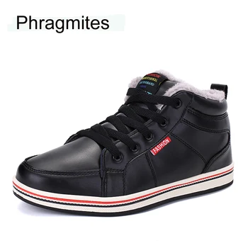

Phragmites Waterproof Anti-Slip Big Size Winter Boots Brown Snow Boots Winter Wool Warm Mens Shoes Botines Mujer 2019