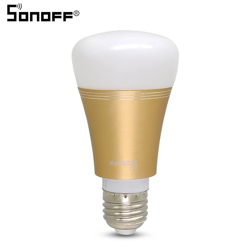 Buy Sonoff B1 Gold Lamp E27 RGB Color Led Bulb Dimmer Light Bulbs Works With