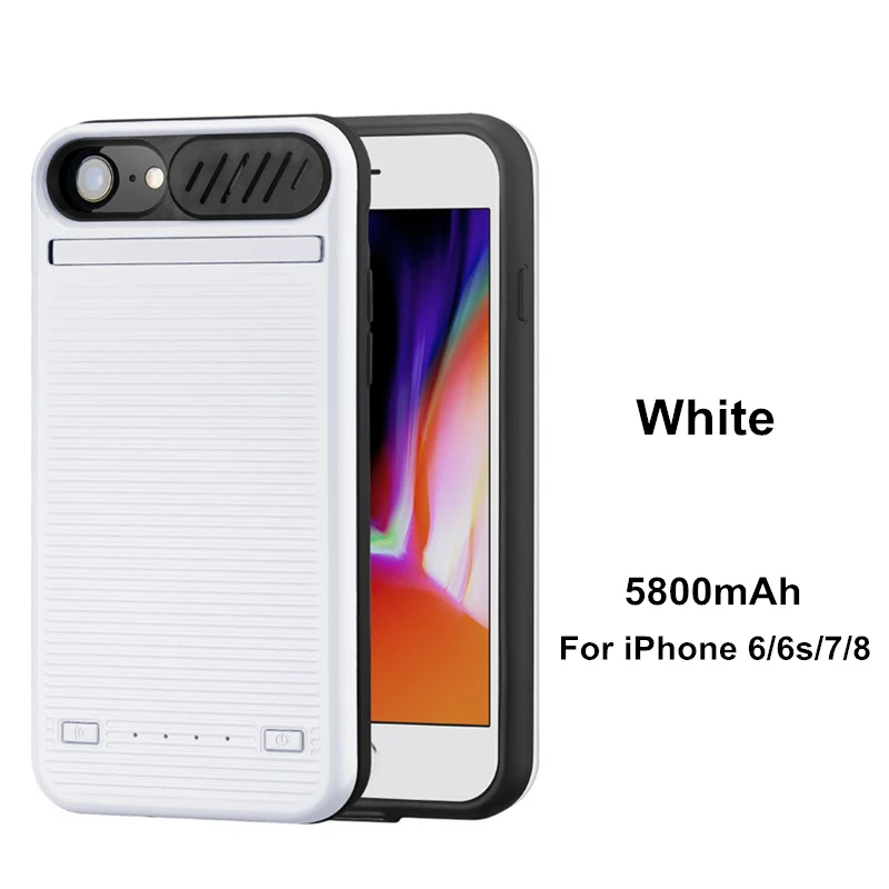 Cargador de batería de de 5800mAh para iPhone 6 6S 7 8, funda de alimentación de 8200mAh, paquete de Banco de energía externo para iPhone 6s 7 8 Plus - AliExpress