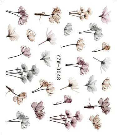 

FWC 3D Embossed Nail Sticker Flower Adhesive DIY Manicure Slider Nail Art Tips Decorations Decals